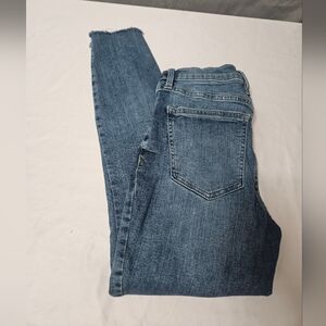 Lucky Brand Jeans Womens 4/27 Ankle High Rise Skinny Bridgette Raw Hem Boho